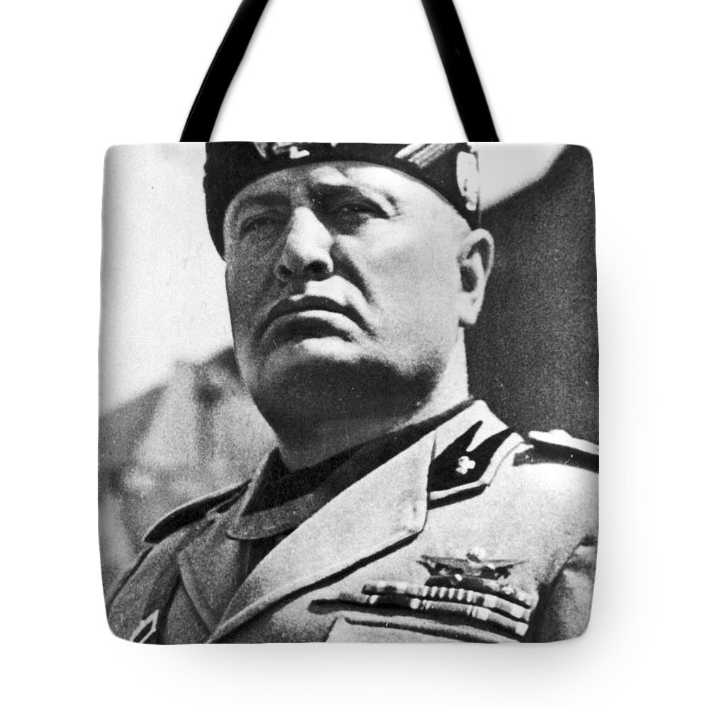 1938 Tote Bag featuring the photograph Benito Mussolini #1 by Granger