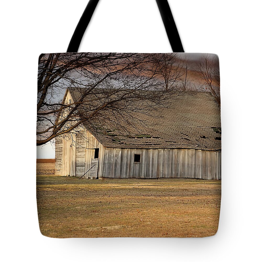 Farm Tote Bag featuring the photograph Bent But Unbroken by Theresa Campbell
