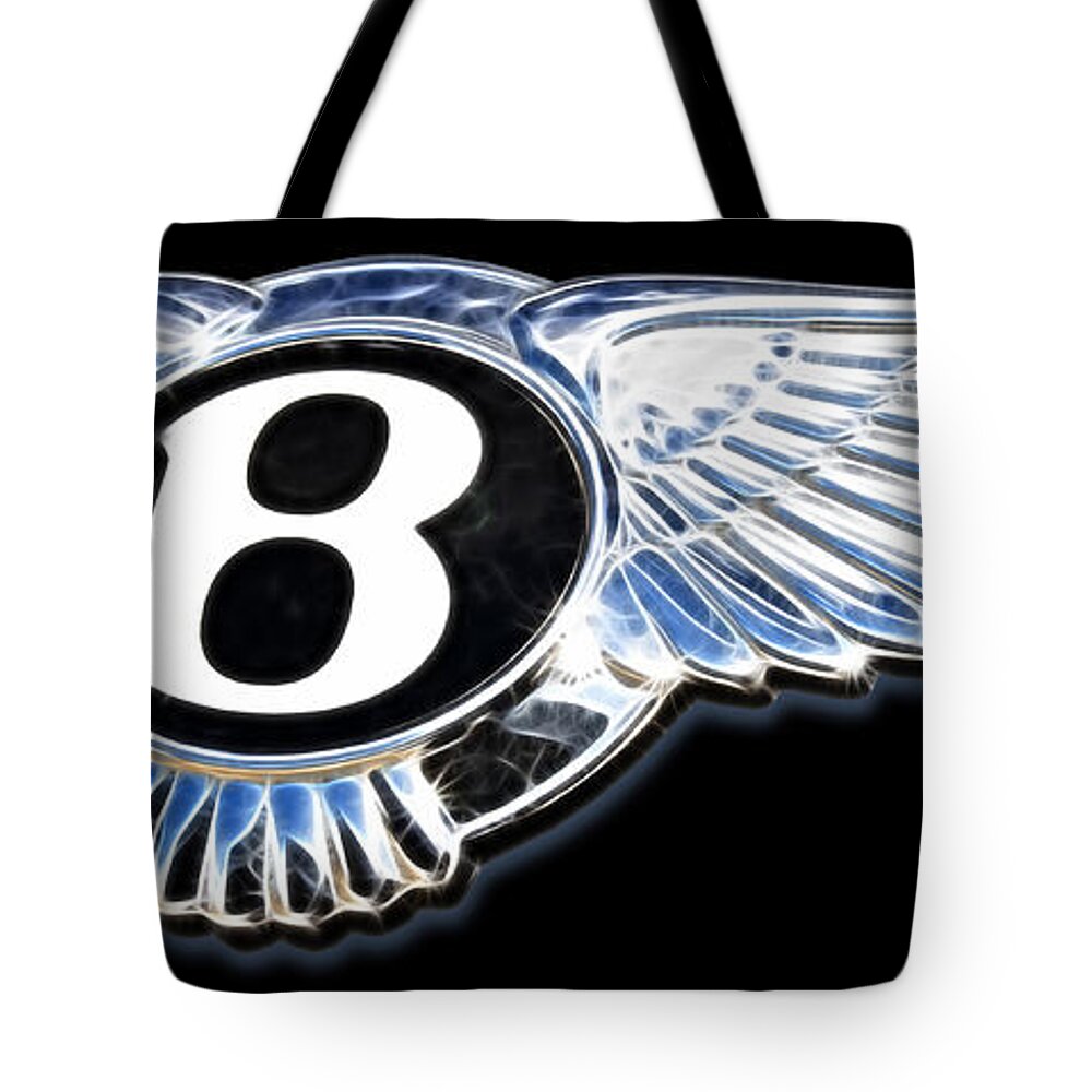 Bentley Tote Bag featuring the digital art Bentley by Ricky Barnard