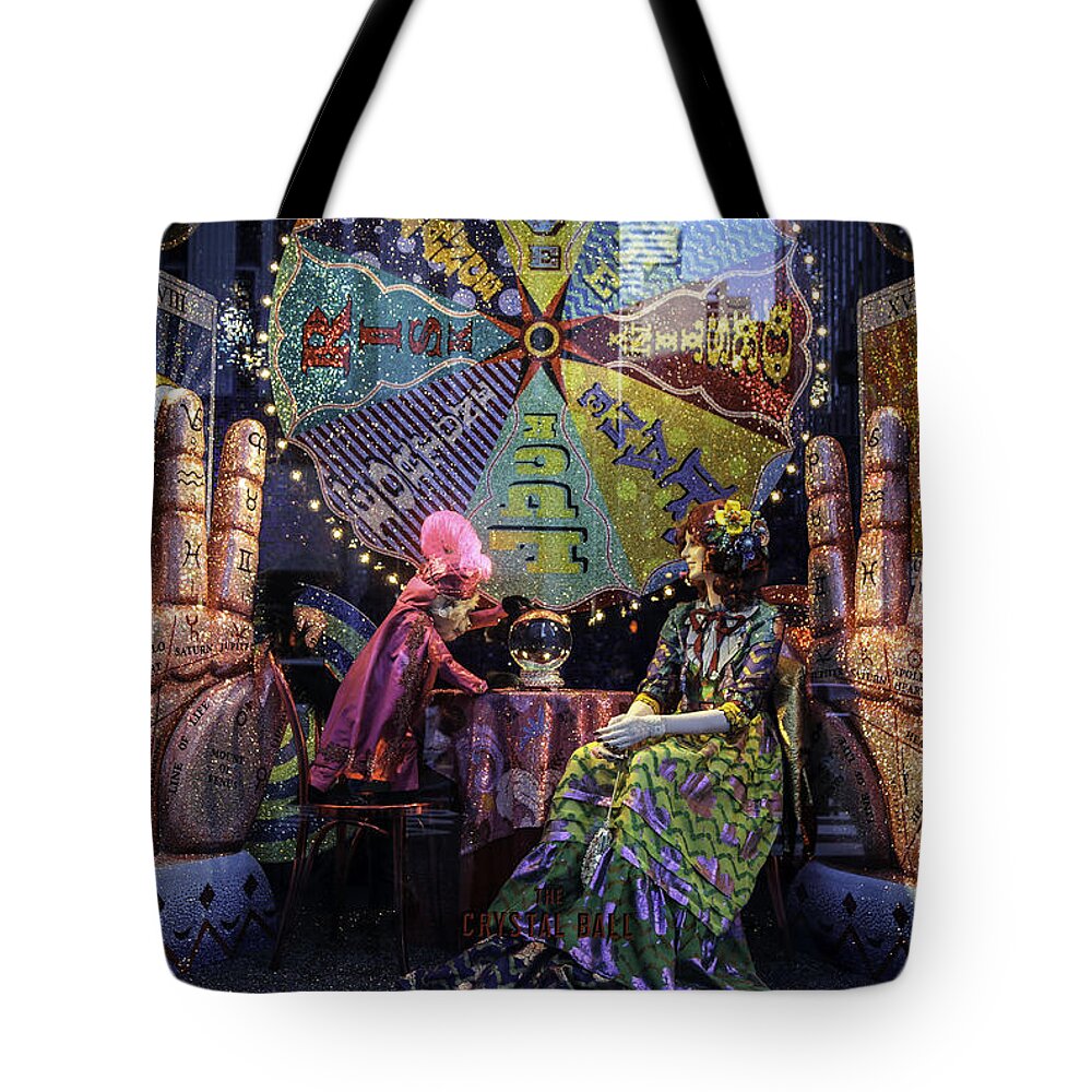 Fortune Teller Tote Bag featuring the photograph Bergdorf Goodman's Window - XMAS 2015 by Madeline Ellis