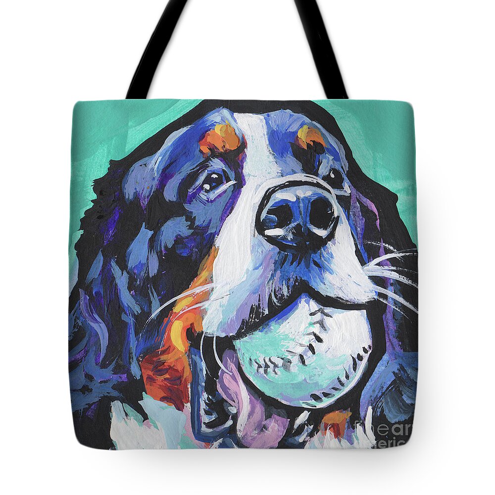 Berner Tote Bag featuring the painting Berny Ball Throw by Lea