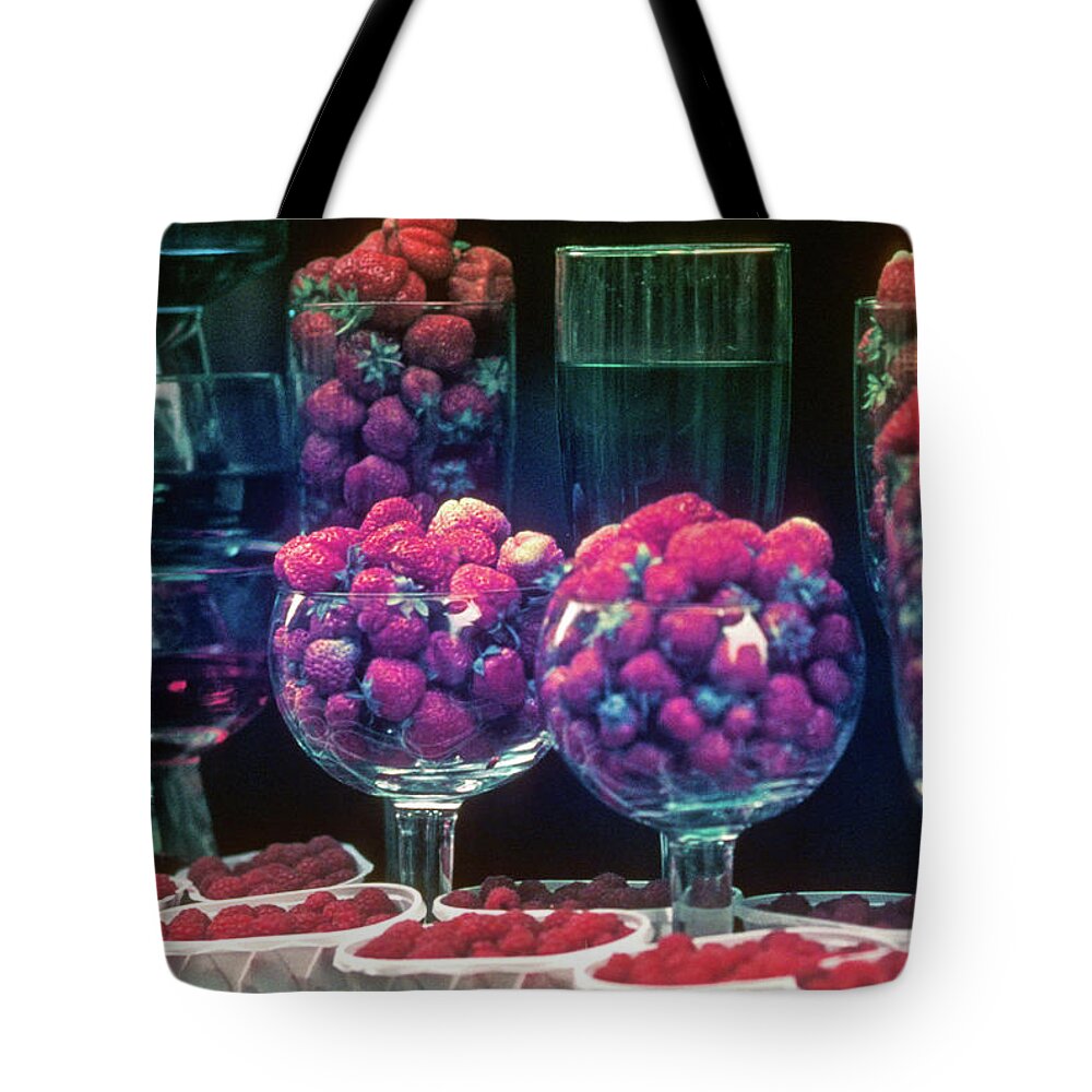 Berries Tote Bag featuring the photograph Berries in the Window by Frank DiMarco