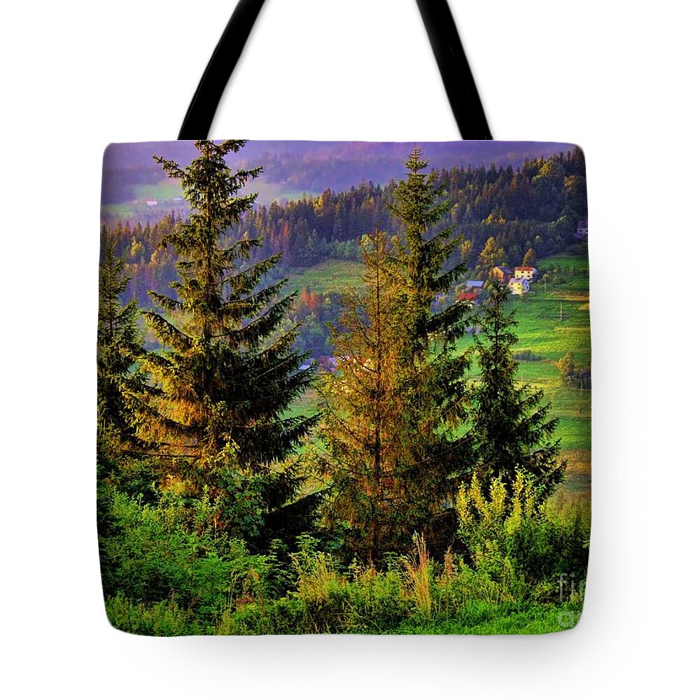 Trees Tote Bag featuring the photograph Beskidy Mountains by Mariola Bitner