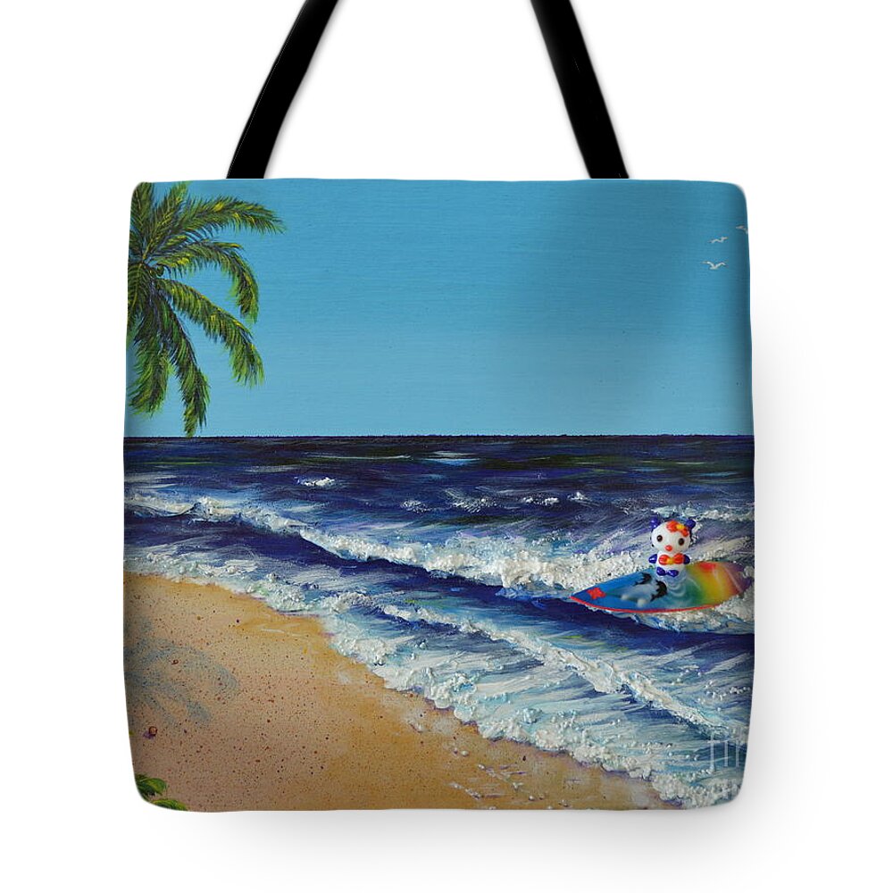 Beach Tote Bag featuring the painting Best Day Ever by Mary Scott