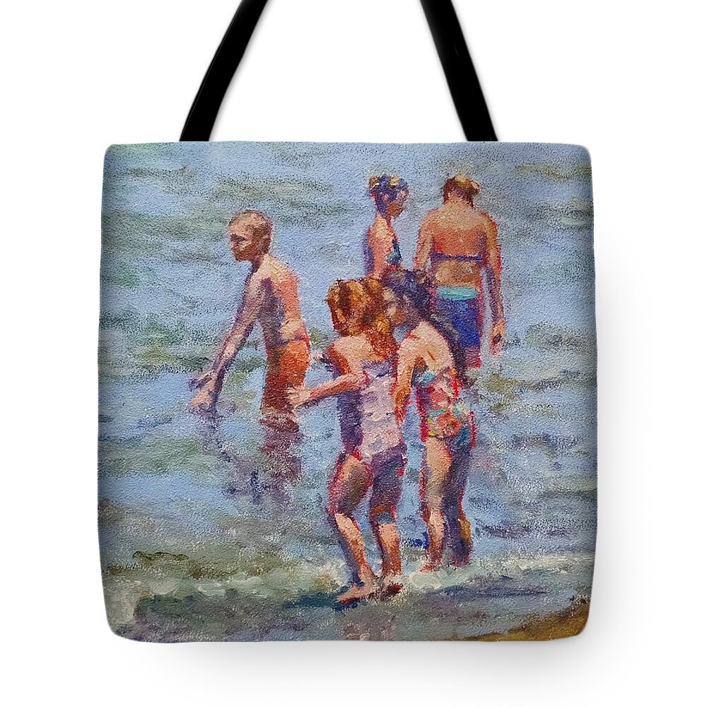 Impressionism Tote Bag featuring the painting Best Friends by Michael Camp