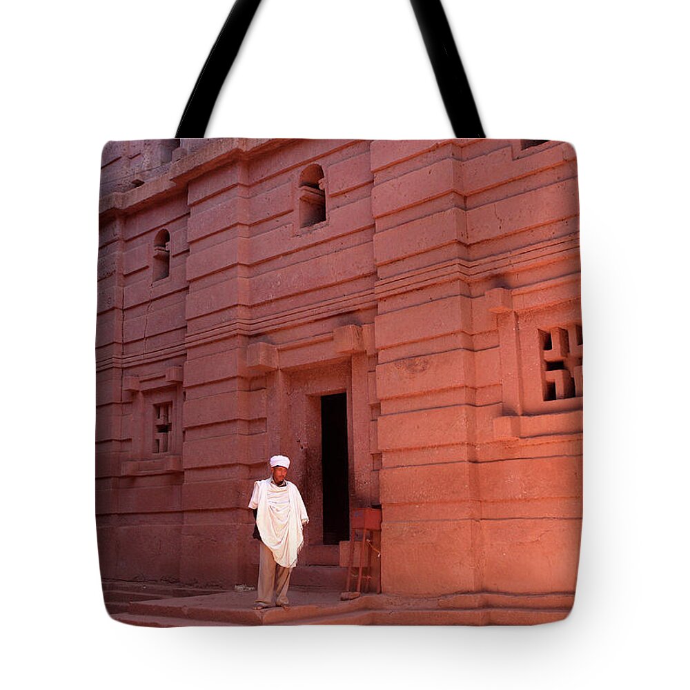 Rock Tote Bag featuring the photograph Bete Amanuel, Rock-Hewn Church At Lalibela, Ethiopia, East Africa by Aidan Moran