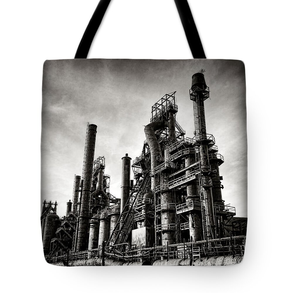 Bethlehem Tote Bag featuring the photograph Bethlehem Steel by Olivier Le Queinec