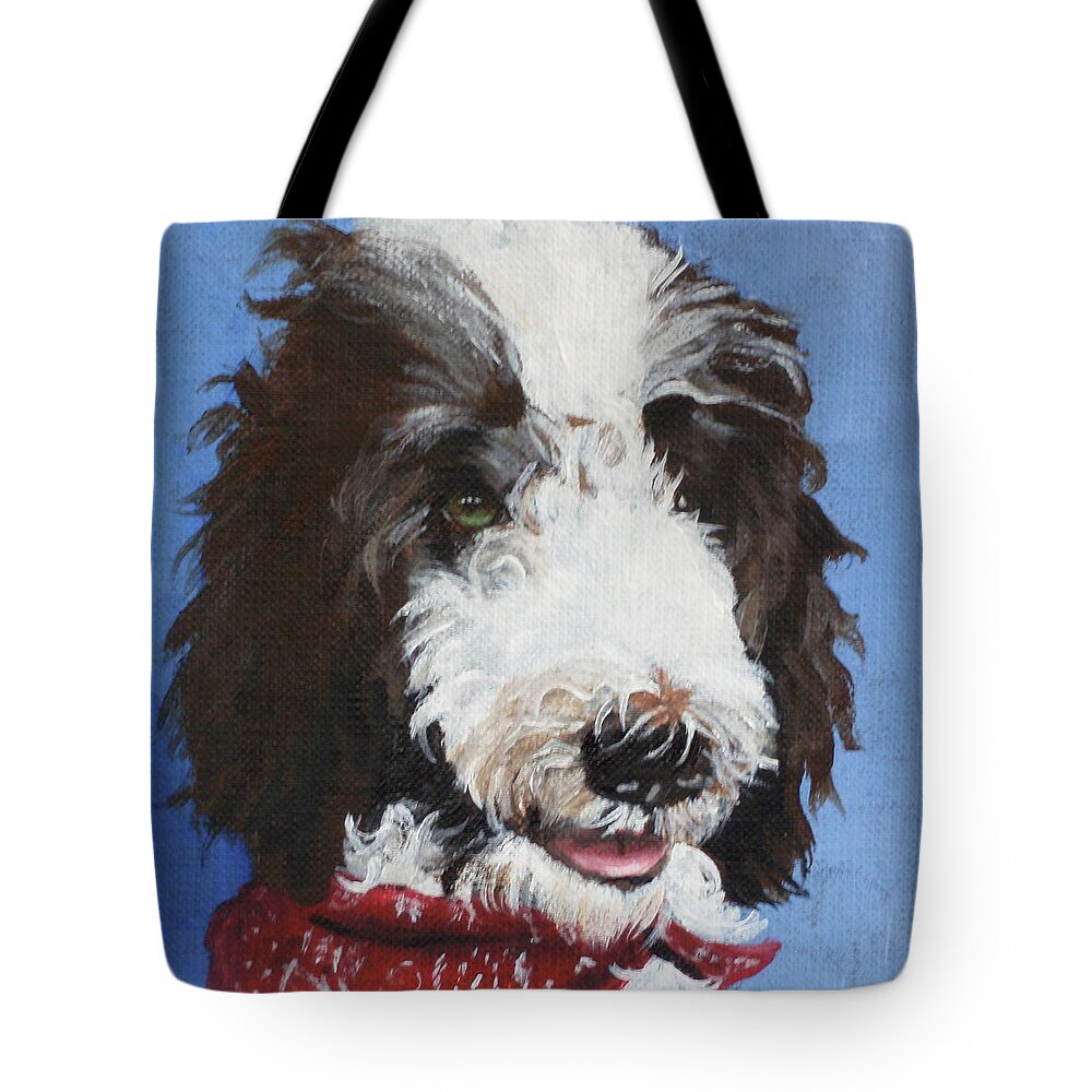 Bandanna Tote Bag featuring the painting Betty by Carol Russell