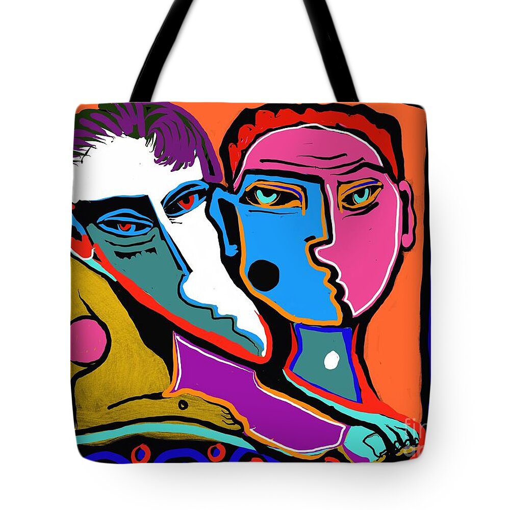  Tote Bag featuring the digital art Between two Brothers by Hans Magden