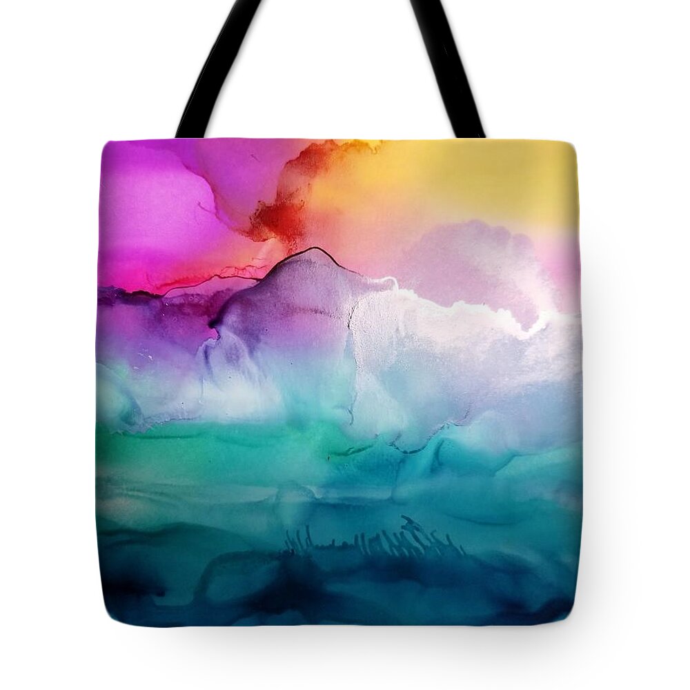  Tote Bag featuring the painting Beyond by Kelly Dallas