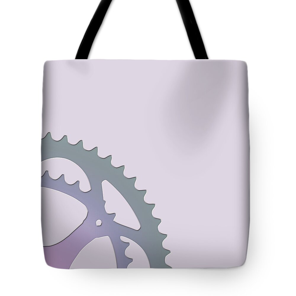�two-wheel Drive� Fine Art Collection By Serge Averbukh Tote Bag featuring the photograph Bicycle Chain Ring - 2 of 4 by Serge Averbukh