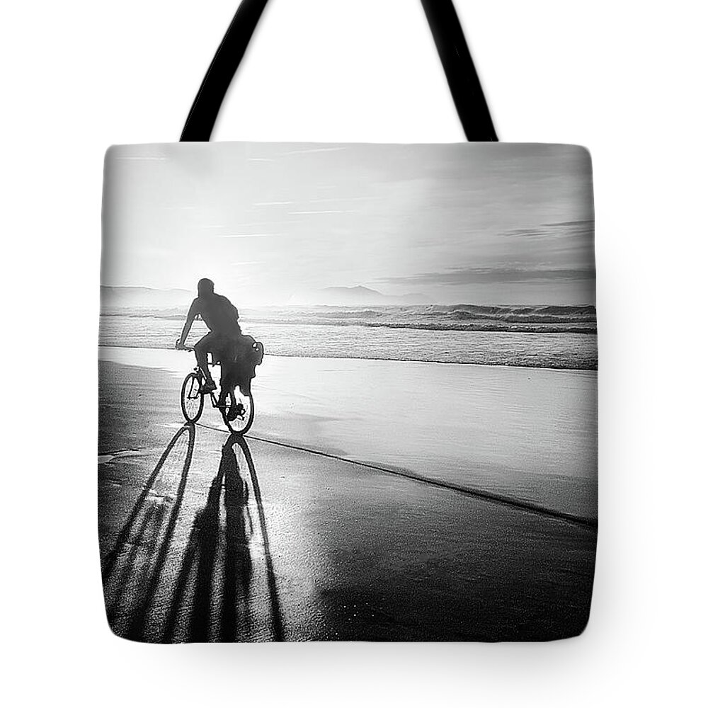 Person Tote Bag featuring the photograph Bicycles Are for the Summer by Mikel Martinez de Osaba