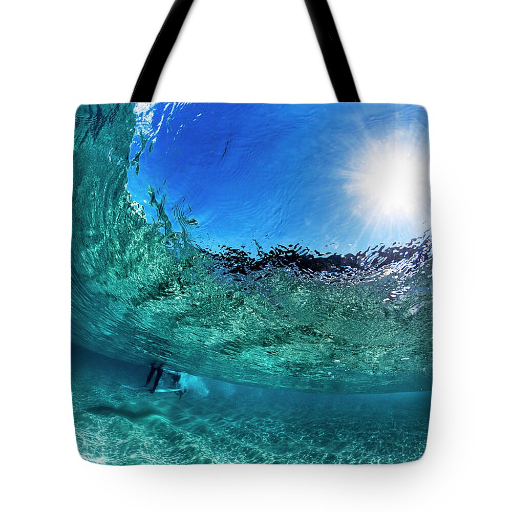 Sea Tote Bag featuring the photograph Big Blue Bubble by Sean Davey