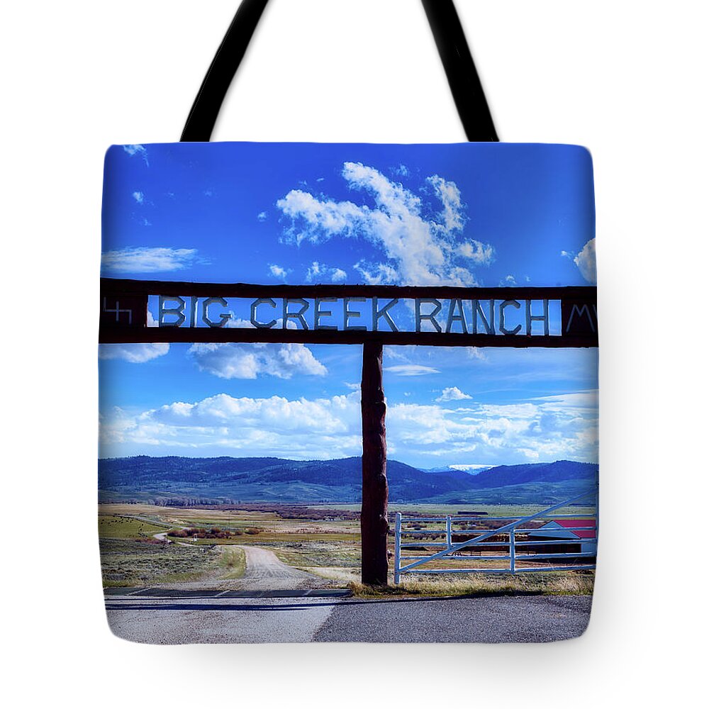 Big Creek Ranch Tote Bag featuring the photograph Big Creek Ranch by Mountain Dreams