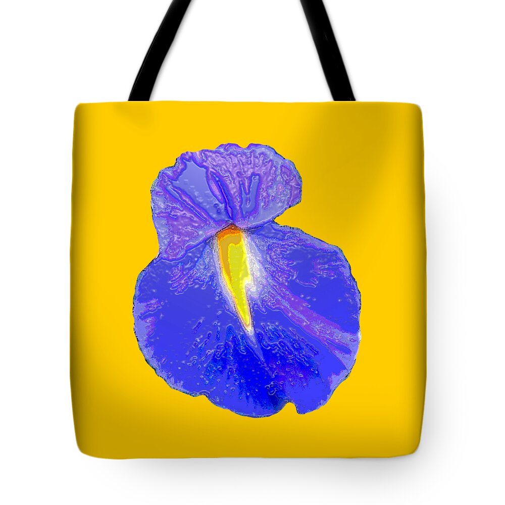 Digital Art Tote Bag featuring the photograph Big Mouth Iris by Marian Bell