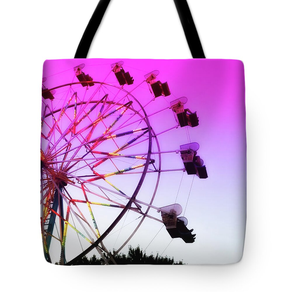 Colorful Tote Bag featuring the photograph Big Wheels Keep on Turning by Marnie Patchett
