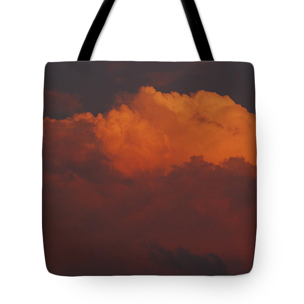Cloud Tote Bag featuring the photograph Billowing Clouds Sunset by Wanda Jesfield