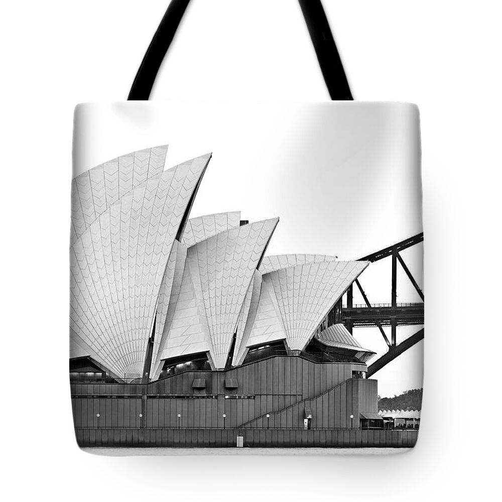 Sydney Opera House Tote Bag featuring the photograph Bird On The Harbour by Az Jackson