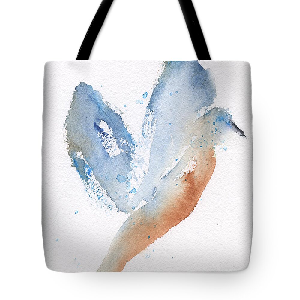 Bird Takes Flight Tote Bag featuring the painting Bird Takes Flight by Frank Bright