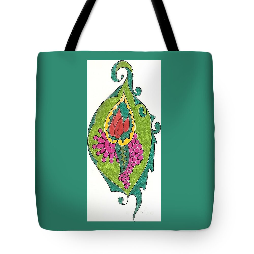  Tote Bag featuring the drawing Birth by Jordana Sands