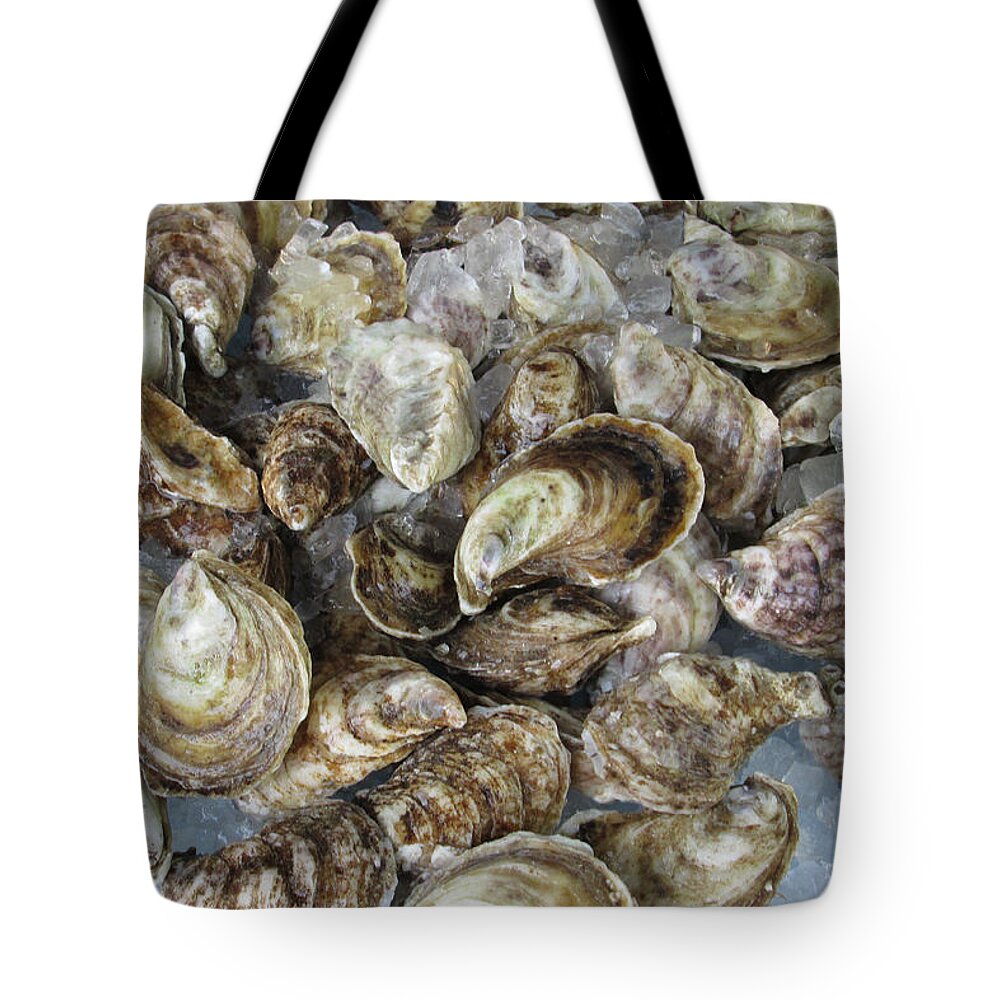 Oysters Tote Bag featuring the photograph Bivalve Buffet by Lin Grosvenor