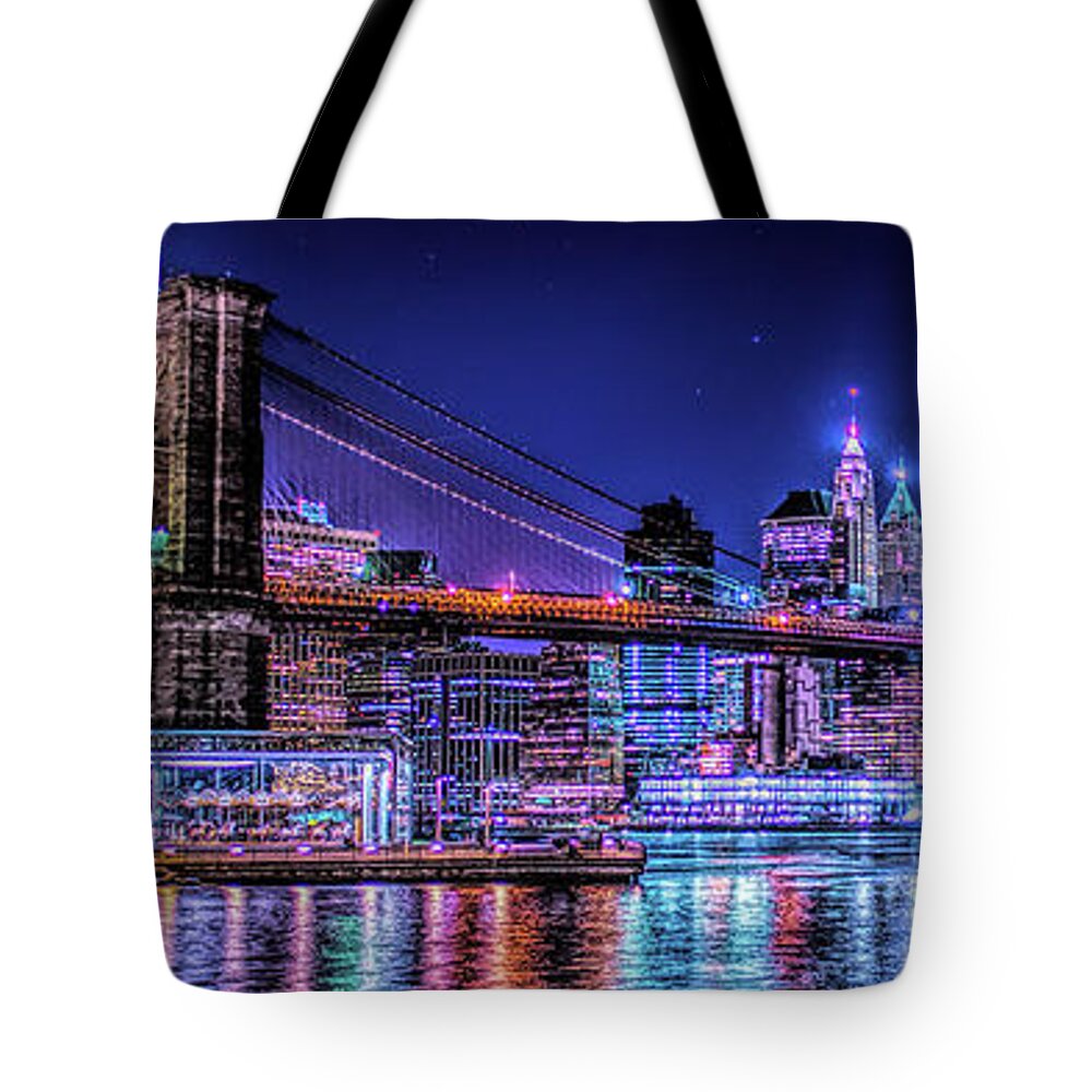 Brooklyn Bridge Tote Bag featuring the photograph BK Glow by Theodore Jones