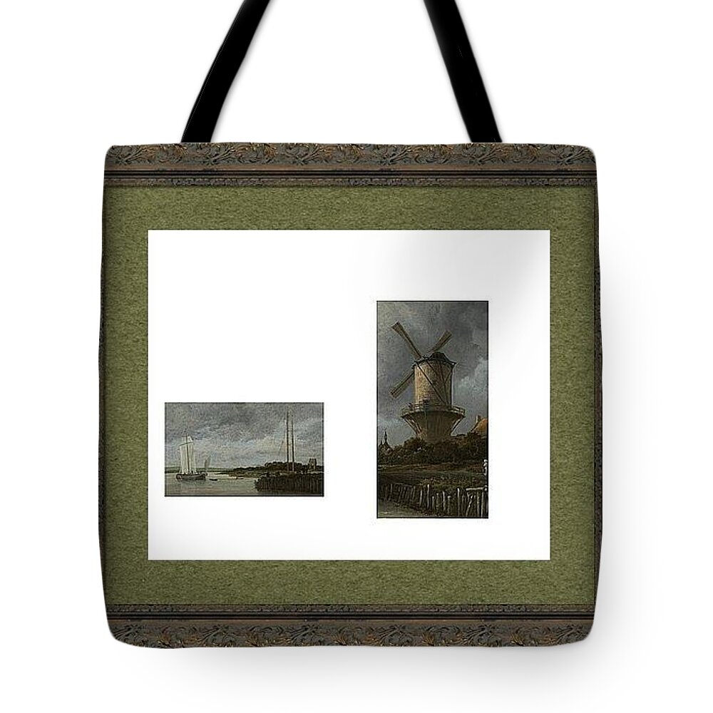  Tote Bag featuring the digital art Black and White Collection by David Bridburg
