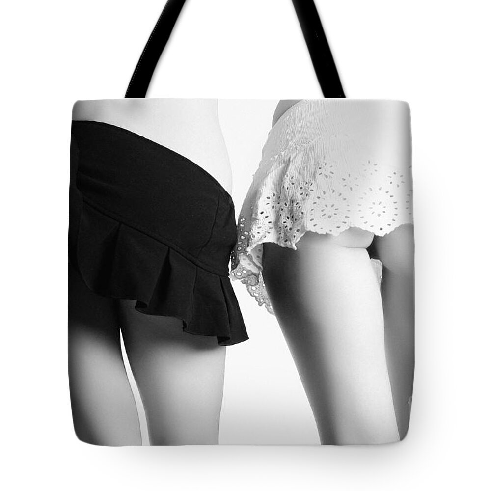 Boudoir Photographs Tote Bag featuring the photograph Black and White by Robert WK Clark