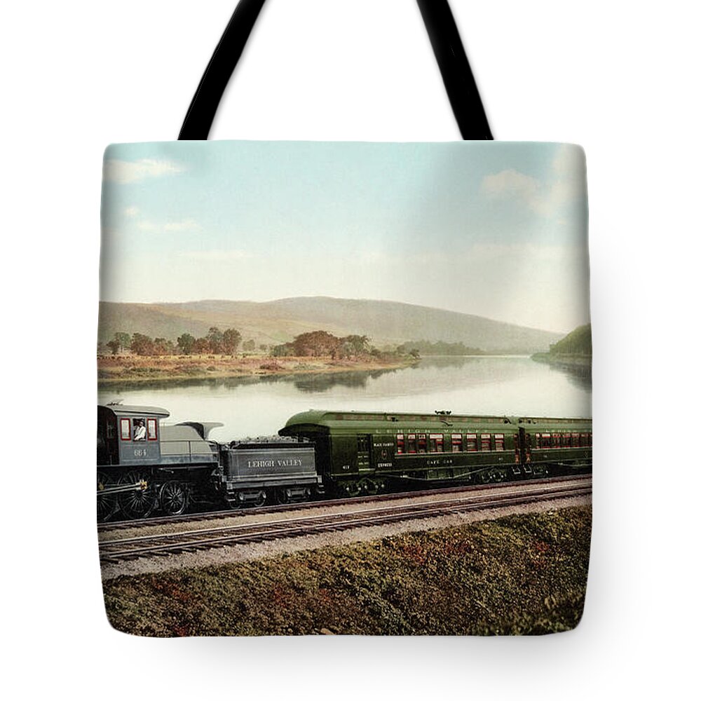 1898 Tote Bag featuring the photograph Black Diamond Express, 1898. by Granger