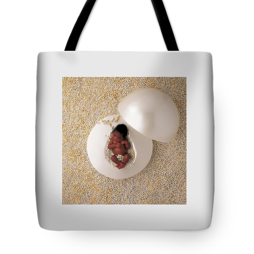 Pearls Tote Bag featuring the photograph Natural Pearls by Anne Geddes