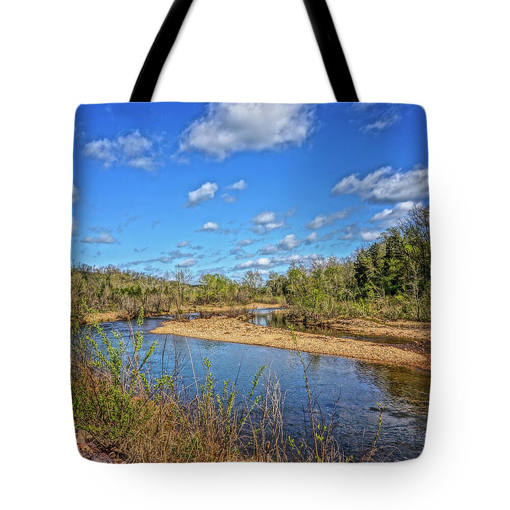 Black River Tote Bag featuring the photograph Black River at Johnson Shutins Missouri DSC03966 by Greg Kluempers