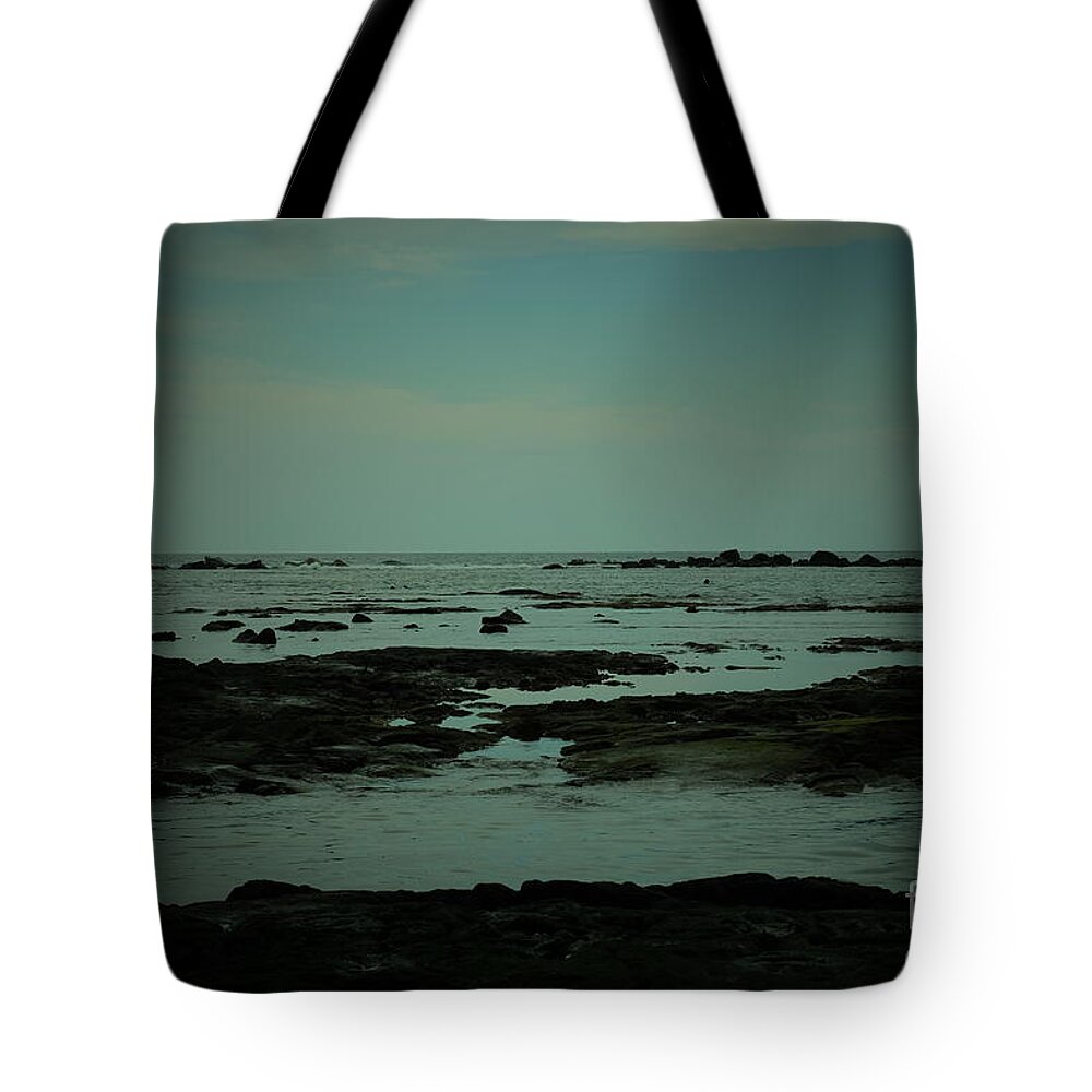 Beach Tote Bag featuring the photograph Black Rock Beach by Mini Arora