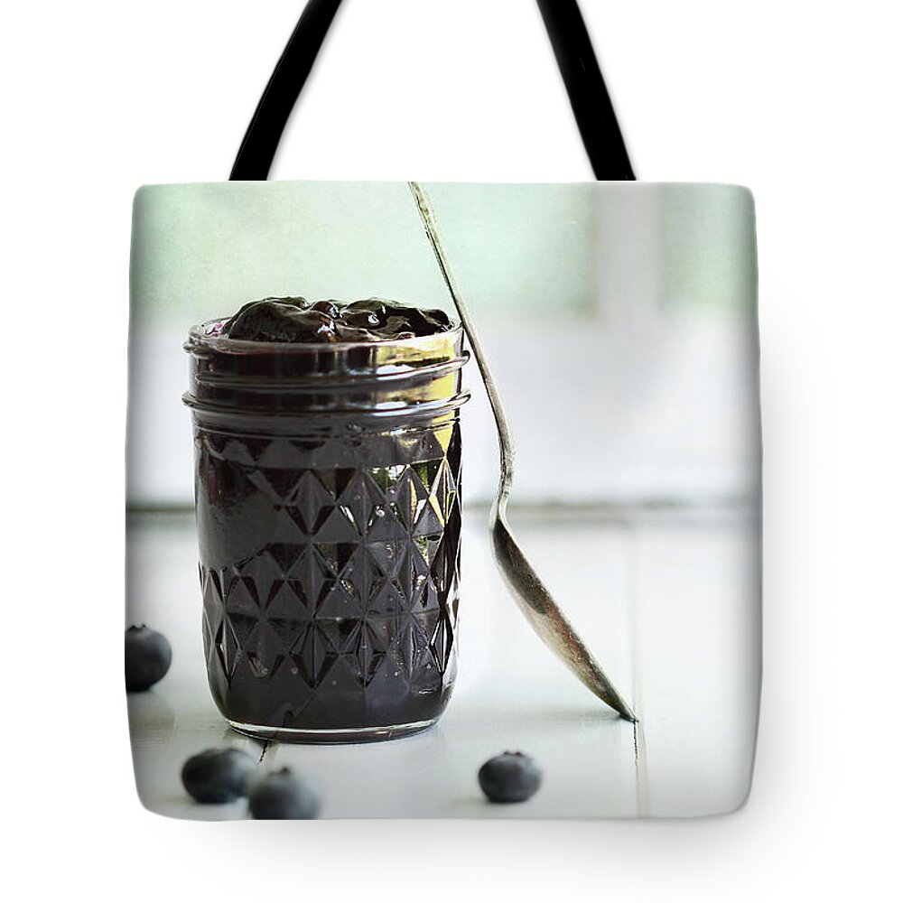 Blueberry Tote Bag featuring the photograph Blackberry Preserves by Stephanie Frey
