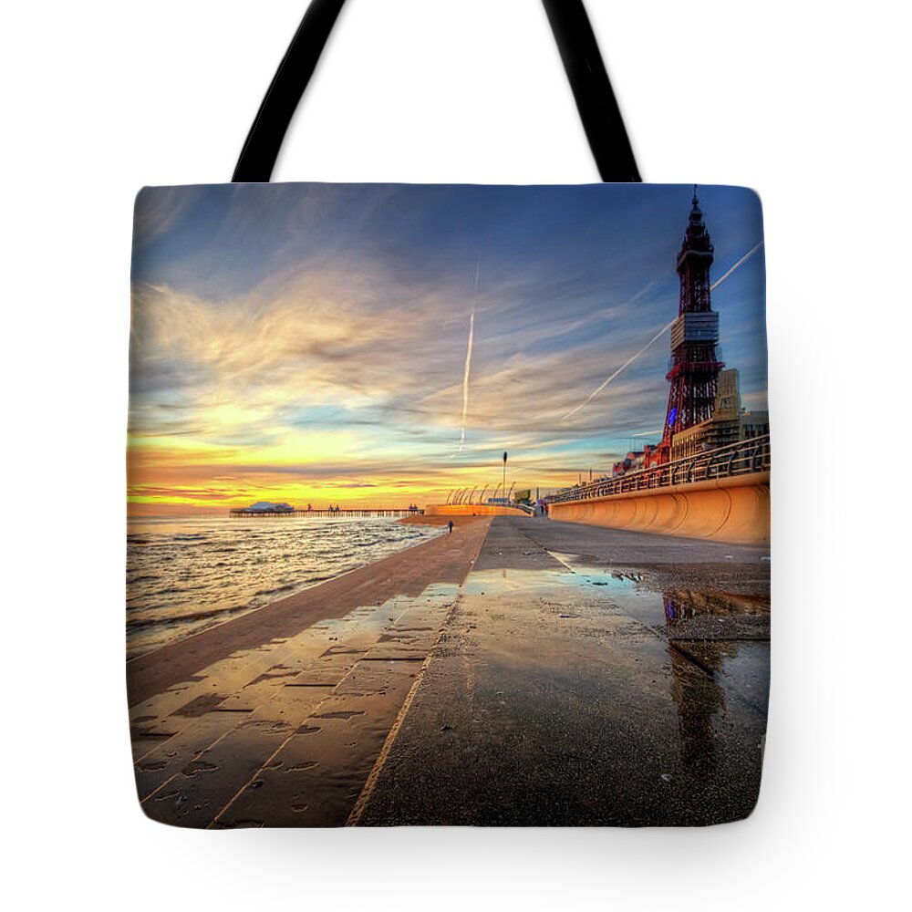 Photography Tote Bag featuring the photograph Blackpool Sunset by Yhun Suarez