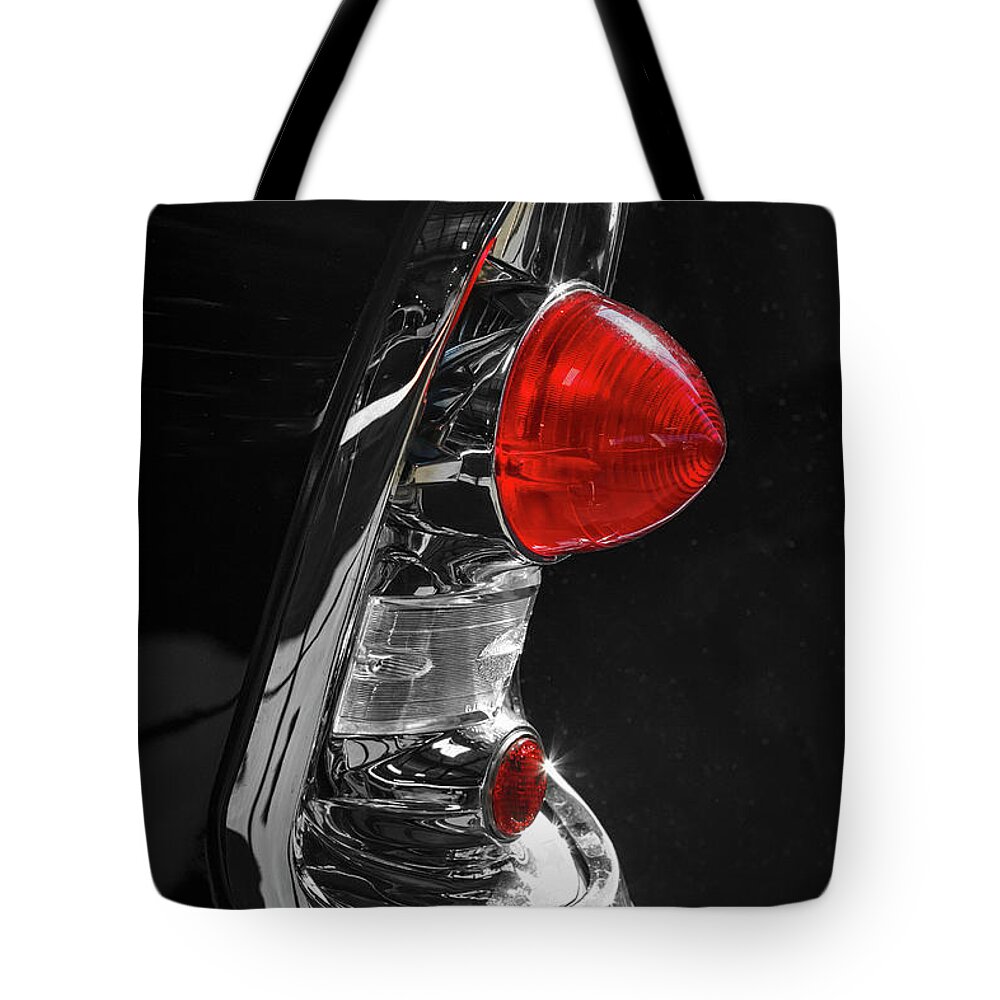 1956 Tote Bag featuring the photograph Black '56 by Dennis Hedberg