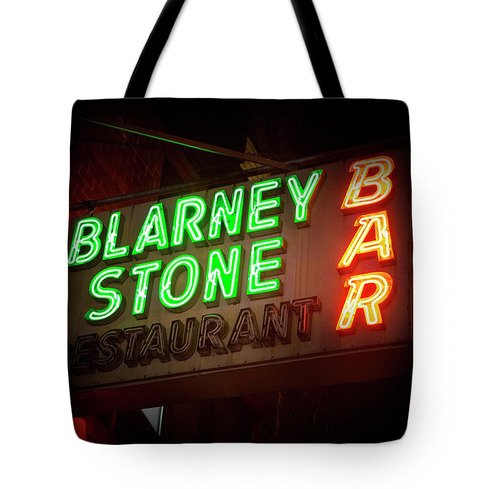 Blarney Stone Tote Bag featuring the photograph Blarney Stone Bar and Restaurant by Mark Andrew Thomas