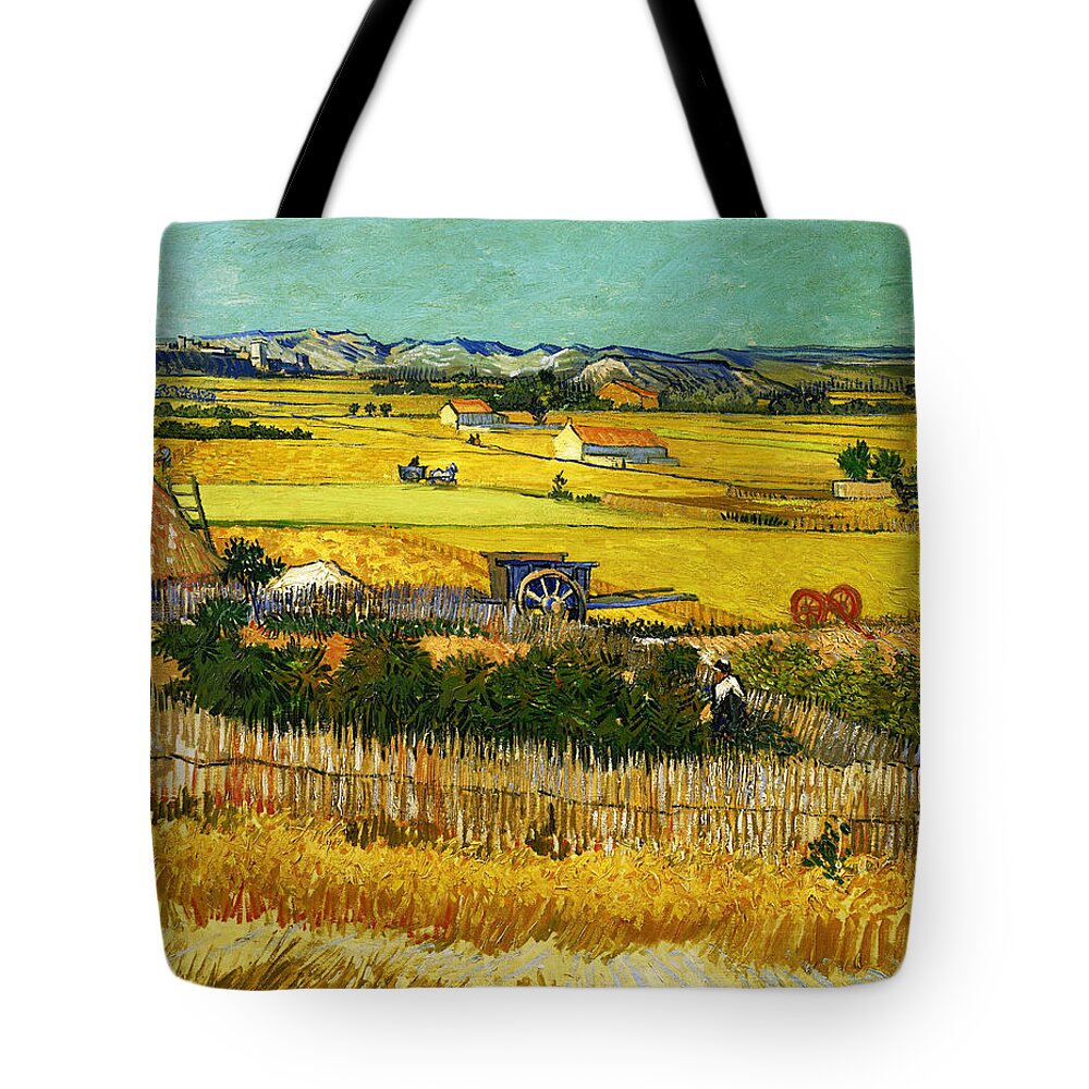 Post Modern Tote Bag featuring the digital art Blend 17 van Gogh by David Bridburg