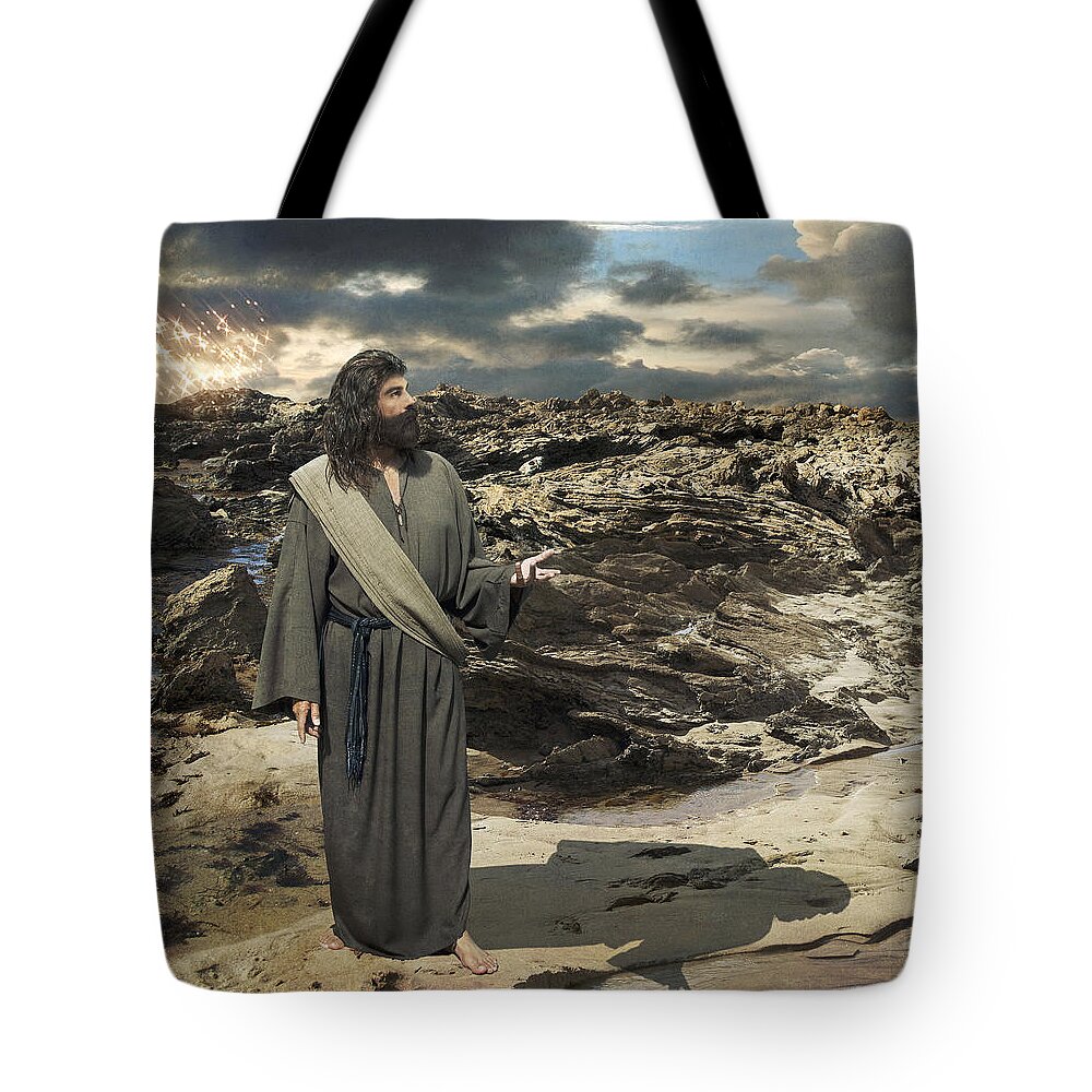 Jesus-christ Tote Bag featuring the photograph Blessed Are The Merciful For They Shall Obtain Mercy by Acropolis De Versailles