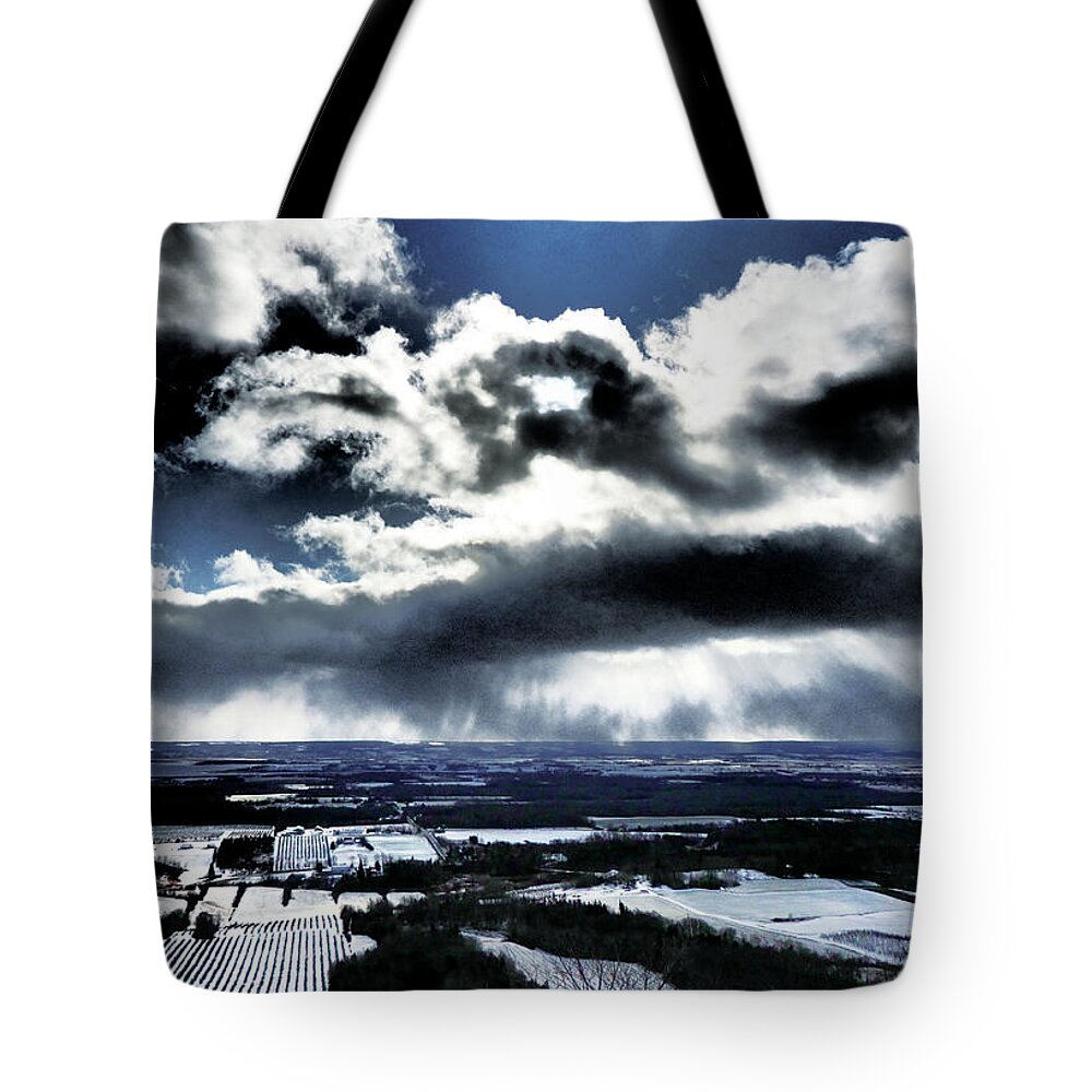 Sky Tote Bag featuring the photograph Blessings from the Heavens by Celtic Artist Angela Dawn MacKay