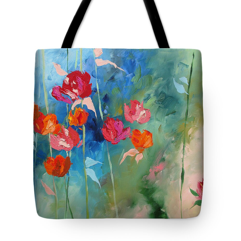 Art Tote Bag featuring the painting Bliss by Linda Monfort