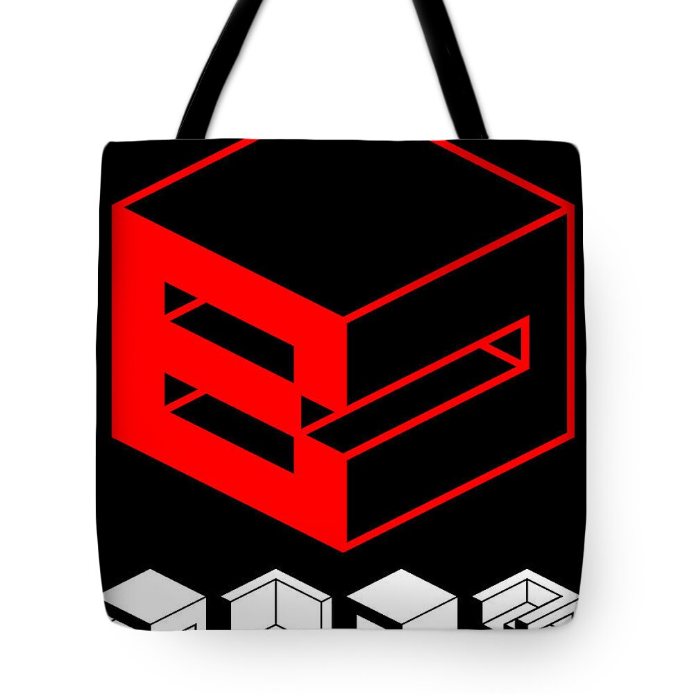 Expression Tote Bag featuring the digital art Blok Poster by Naxart Studio