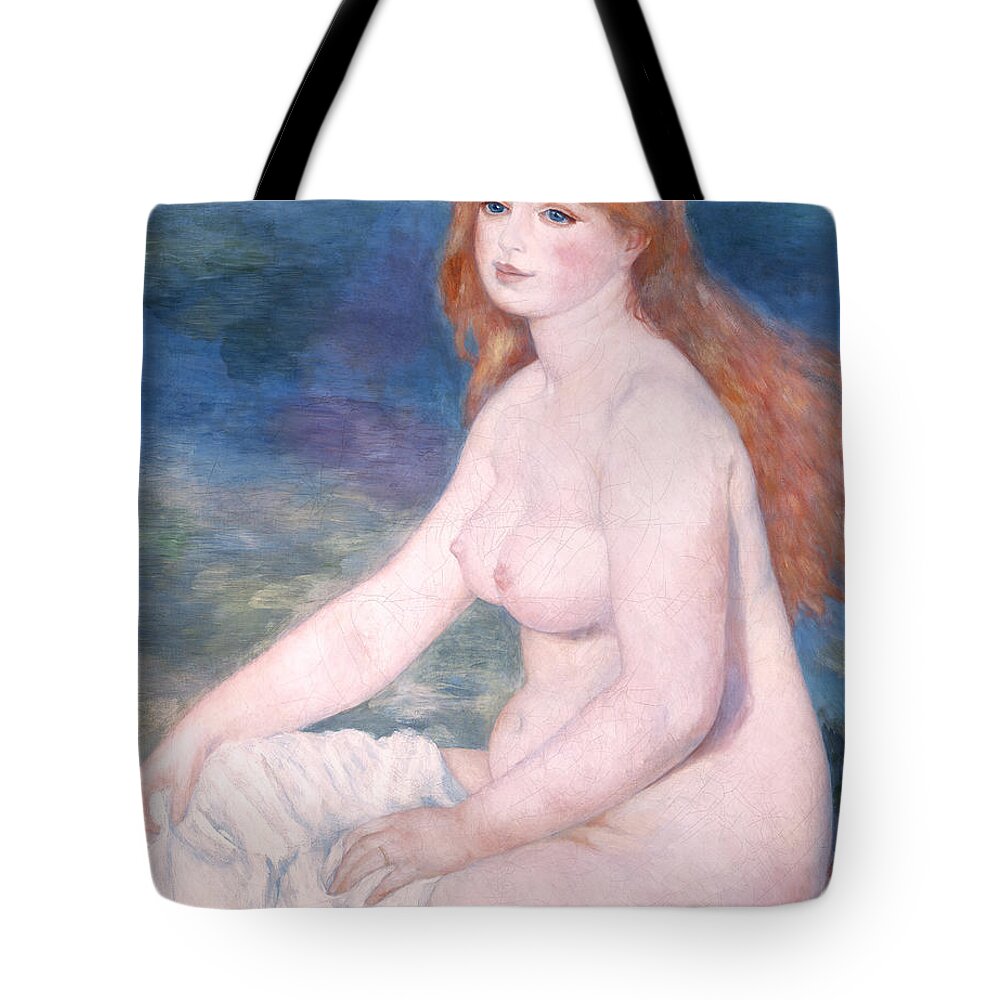 Bather Tote Bag featuring the painting Blonde Bather II by Renoir