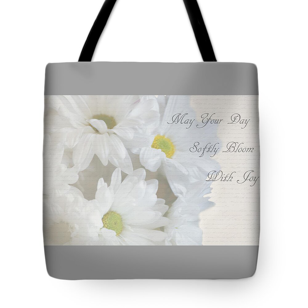 Daisies Tote Bag featuring the photograph Blooming Daisies by Linda Segerson