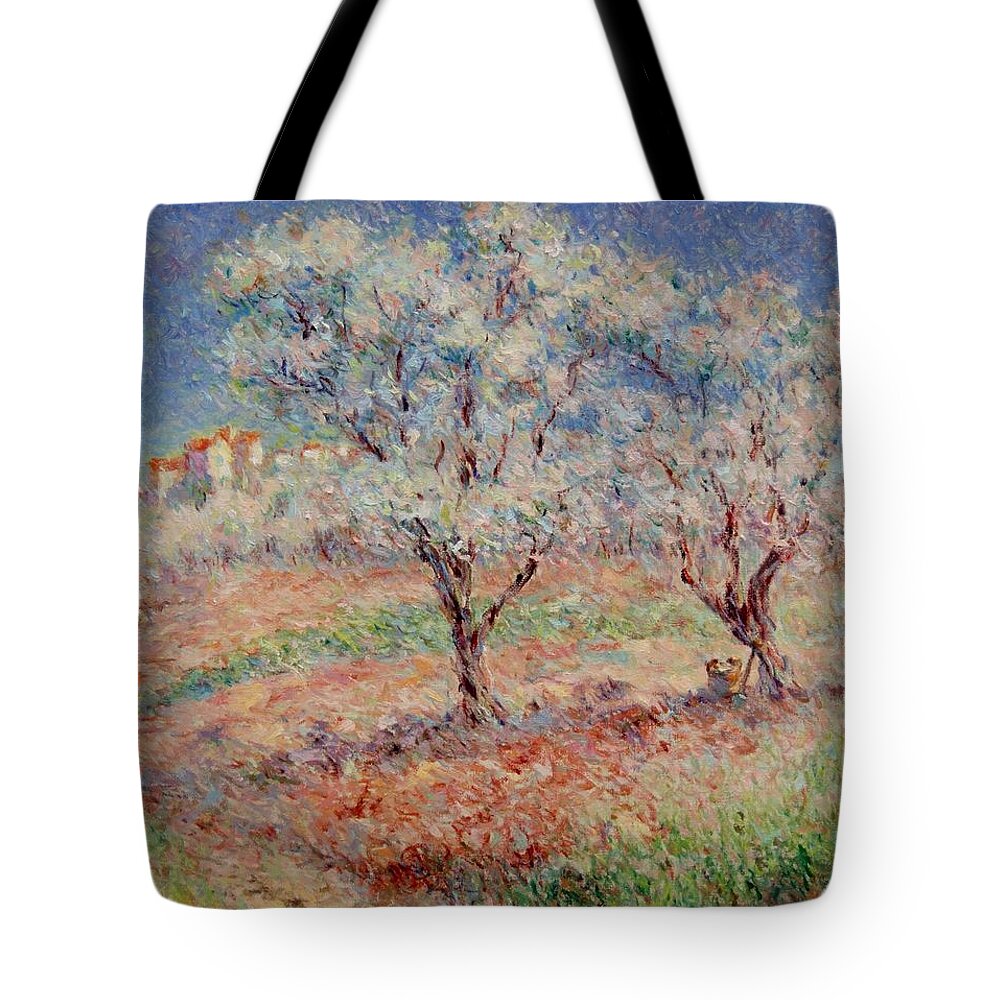 Blossom Tote Bag featuring the painting Blossom Trees by Pierre Dijk