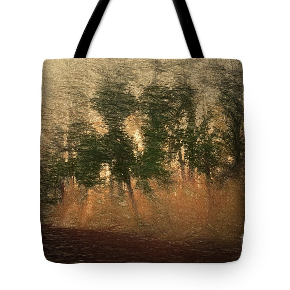 Trees Tote Bag featuring the photograph Blowin' in the Wind by Elaine Teague