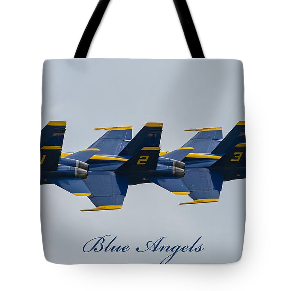Blue Angels 10 Tote Bag featuring the photograph Blue Angels 10 by Susan McMenamin