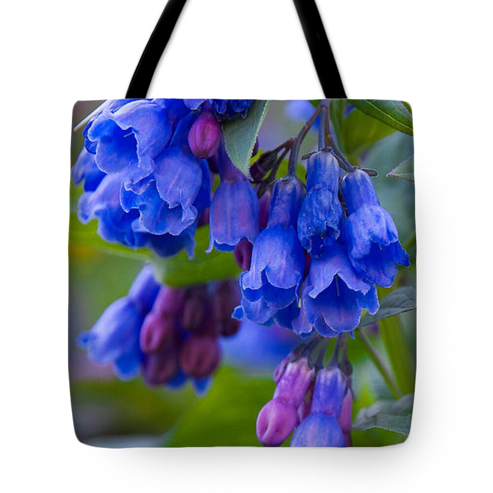 Blue Bell Tote Bag featuring the photograph Blue Bell Vertical by Aaron Spong