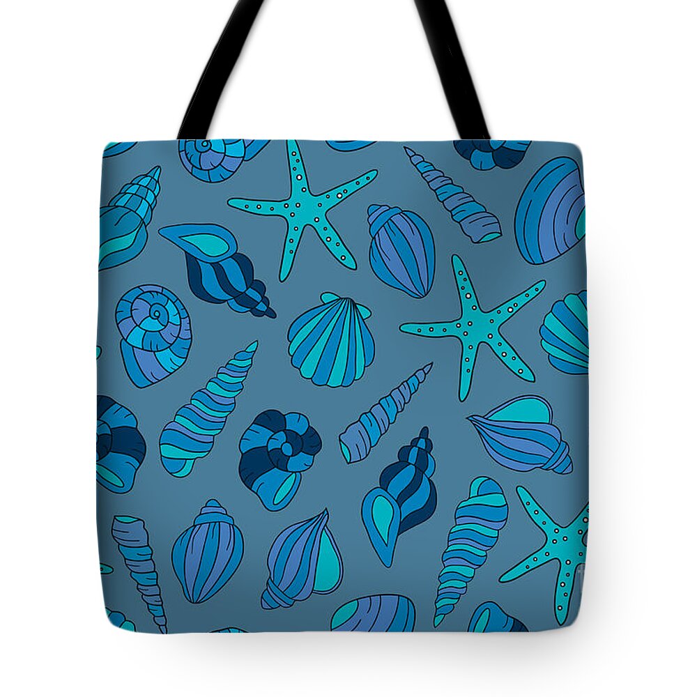 Summer Tote Bag featuring the digital art Blue Blue Summer by Mark Ashkenazi