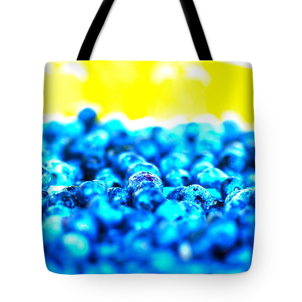 Blue Tote Bag featuring the photograph Blue Blur by Nadine Rippelmeyer