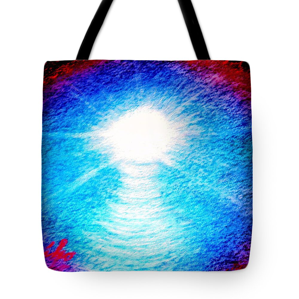 Blue Cave Tote Bag featuring the painting Blue cave by Kumiko Mayer